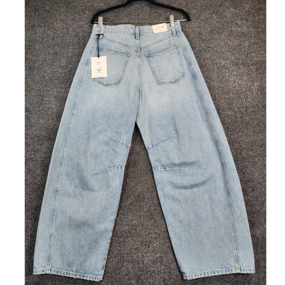 Joe's Jeans The Bowie Ideal High Rise Wide Leg Barrel Jeans Light Wash 27 NWT - Picture 4 of 12